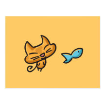 Doodles Cat Postcard