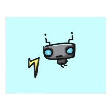 Doodles Robot Postcard