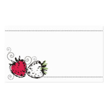 doodles strawberries fruit baking catering busines business cards