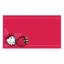 doodles strawberries fruit baking catering busines business card