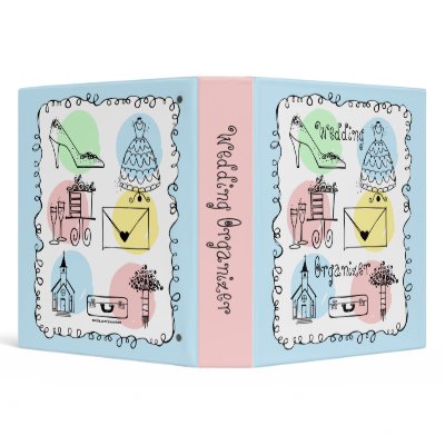Doodles Wedding Organizer Planner Binders by pinkinkart