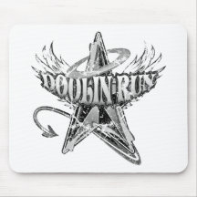 Doolin Run_Black & White Grunge Mouse Pad