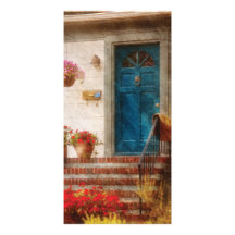 Door - Blue Front Door Custom Photo Card