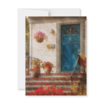 Door - Blue Front Door Custom Invites