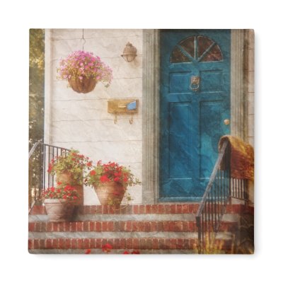 Door - Blue Front Door Magnets by suburbanscenes