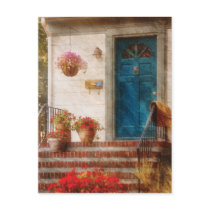 Door - Blue Front Door Postcard