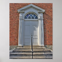 Door II White & Red Brick Poster