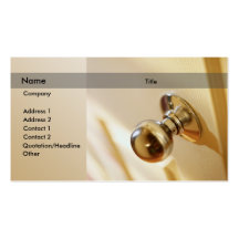 Door knob business cards