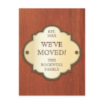 Door Plaque Moving Announcement Postcard