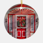 Door - Winter - Christmas kitty Christmas Tree Ornament