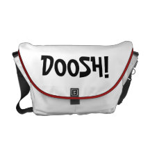 Doosh blanc ! Sac messenger avec l'équilibre rouge Sacoches
