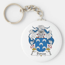 Dorcas Family Crest Key Chain