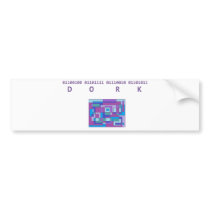 Dork Binary products! Bumper Stickers