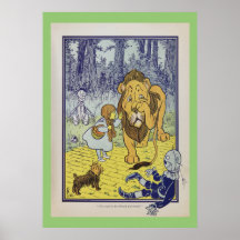 Dorothy et copie lâche de toile de lion affiche