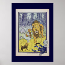 Dorothy et la copie lâche de toile de lion affiche