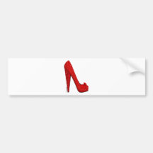 Dorothy Ruby Pump Bumper Stickers