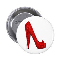 Dorothy Ruby Pump Pinback Buttons
