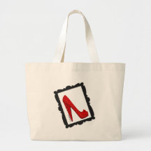 Dorothy's Framed Ruby Red Heels Canvas Bag