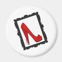 Dorothy's Framed Ruby Red Heels Magnets