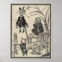 Dorthy, Scarecrow And Toto Posters