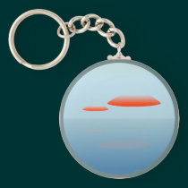 Dos Ovnis UFO keychains