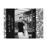 Dot & Block - Custom Save the Date - Black & White Postcard
