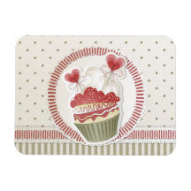 Dot Cupcake Premium Magnet