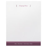 Dot Letterhead - Plum