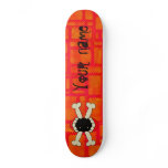 dots and cubes and skullys skate deck