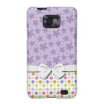 dots and purple flowers doodle galaxy SII case