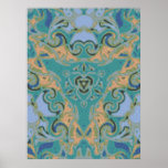 Dots and Spirals Art Design Posters