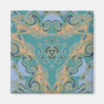 Dots and Spirals Art Design Refrigerator Magnet