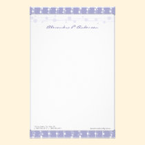 Dots and Straw Lavender Customized Stationery stationery
