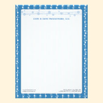 Dots and Straw Palace Blue Customized Letterhead letterhead