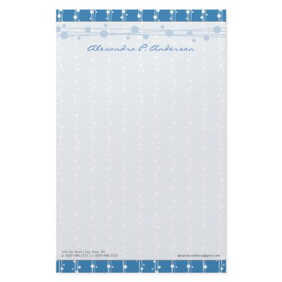 Dots and Straw Palace Blue Customized Stationery by BeezKneez