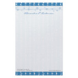 Dots and Straw Palace Blue Customized Stationery