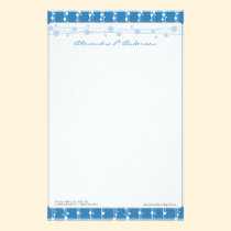 Dots and Straw Palace Blue Customized Stationery stationery