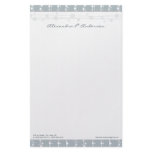 Dots and Straw Slate Grey Customized Stationery