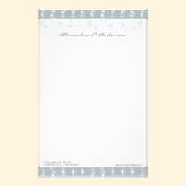 Dots and Straw Slate Grey Customized Stationery stationery