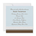 Dots and Stripes Baby Shower Invitation - Blue