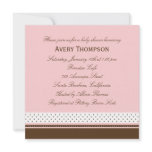 Dots and Stripes Baby Shower Invitation - Pink