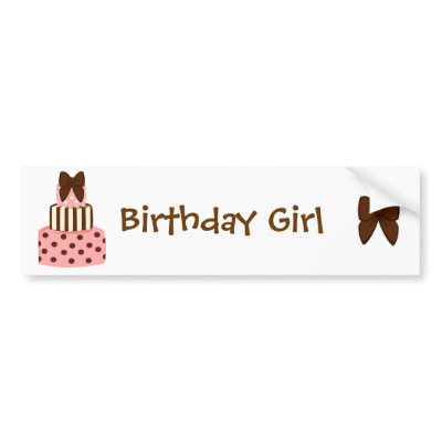Dots and Stripes Cake Bumper Stickers by candystore