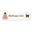 Dots and Stripes Cake bumper stickers