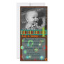 Dots and Stripes Photo Card - Browns and Greens