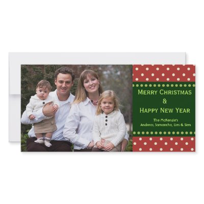 Dots Holiday Photo Card by graphicdesign