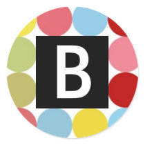 Dots Initial B Sticker