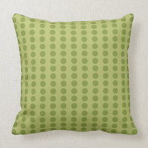 Dots of Green and Chocolate American MOJO Pillow