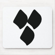 Dots of Love - Black Mousepad