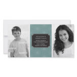Dotted Floral Frame Photo Card