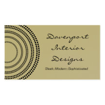 Dotted Half Moons Business Card, Beige